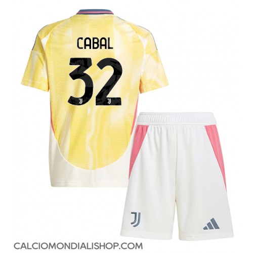 Maglie da calcio Juventus Juan Cabal #32 Seconda Maglia Bambino 2024-25 Manica Corta (+ Pantaloni corti)